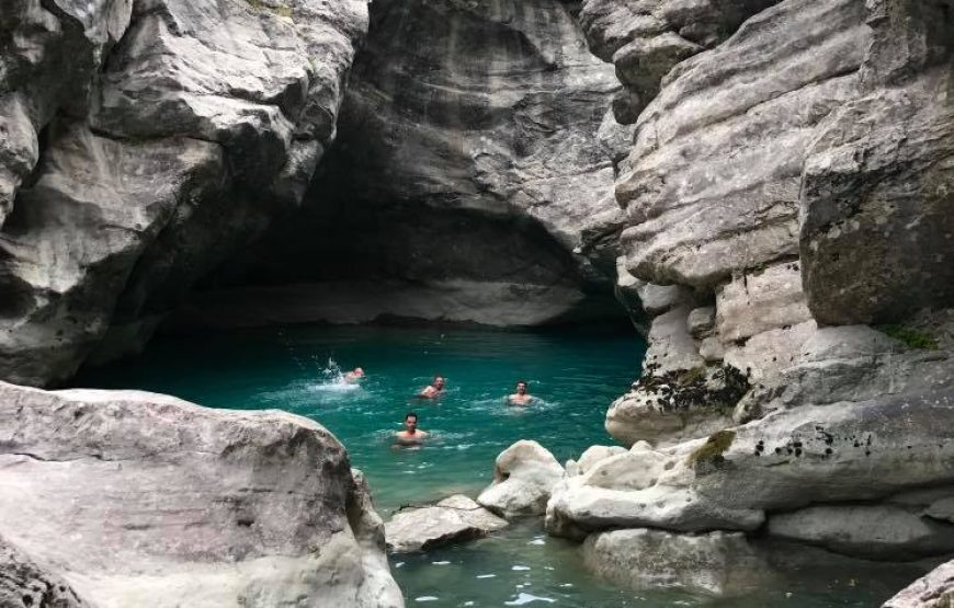 Hiking day tour of Pellumbas cave, Erzeni Canyon & Petrela Castel from Tirana
